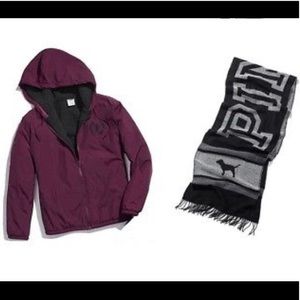 Victoria’s Secret Pink Sherpa Anorak with Scarf